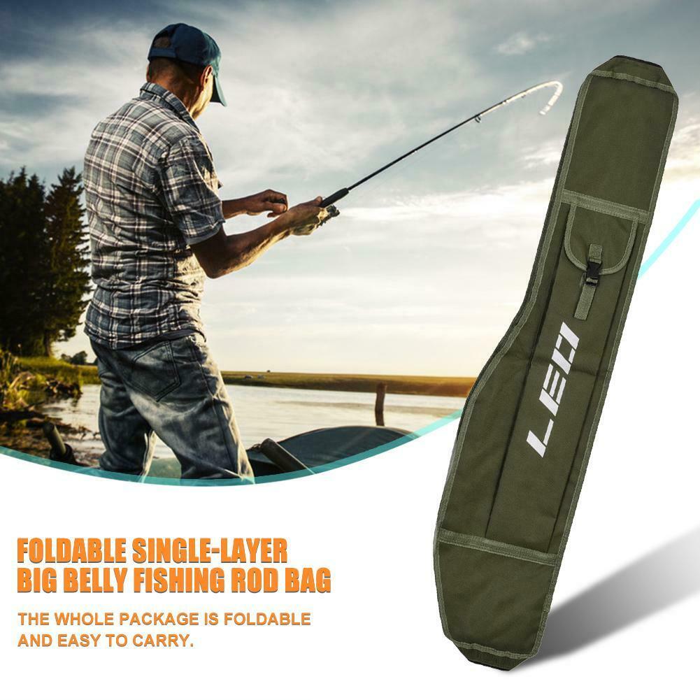 1pc 1.2m Foldable Portable Single Layer Big Belly Fishing Rod Storage Pack @