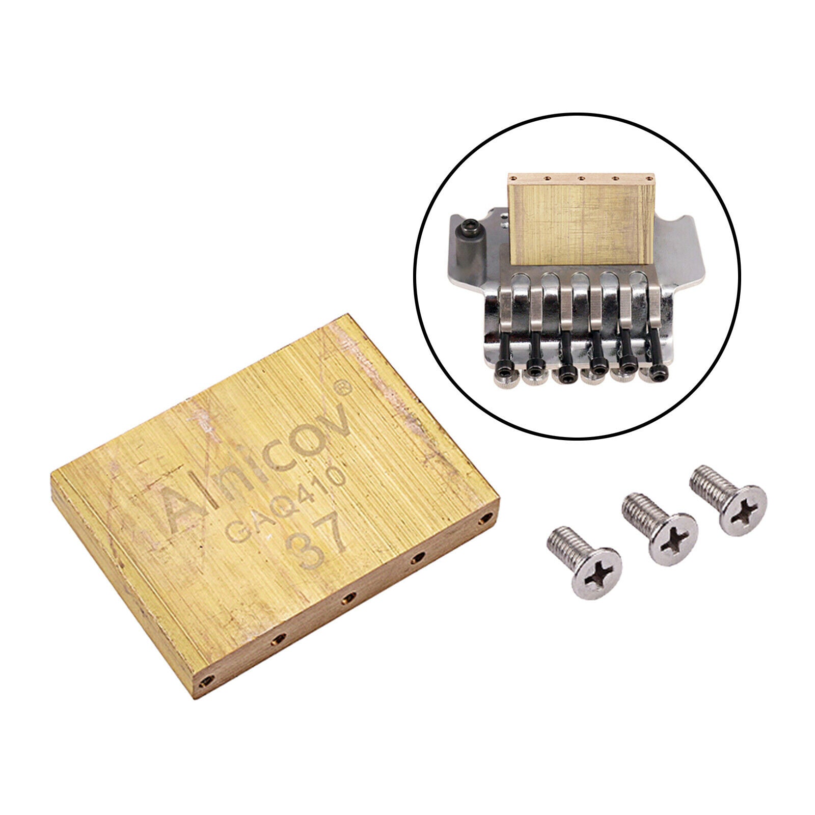 Brass Guitar Tremolo Block Sustain Bridge for Electric Guitar Replace Parts