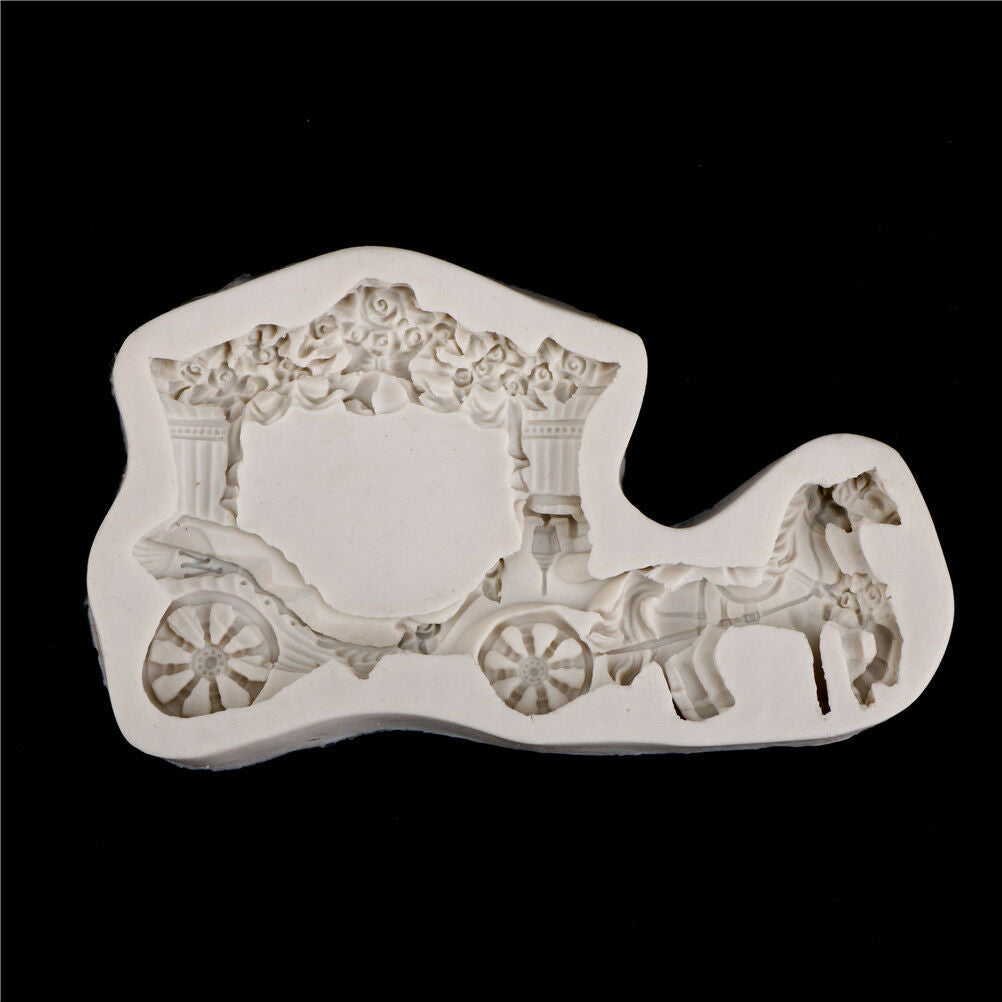 Horse Carriage Silicone Fondant Mold DIY Chocolate Mould Cake Decorating Tool Kt