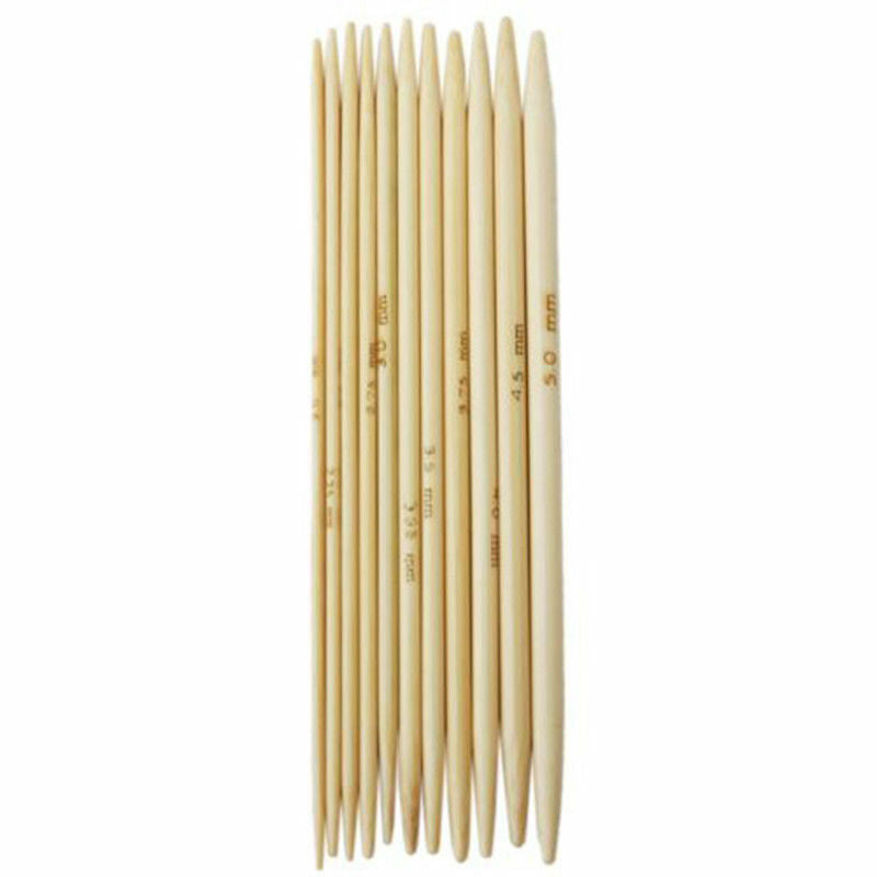 55pcs (11 Sizes) Double Pointed Bamboo Knitting Needles Sweater Glove Knit Tool