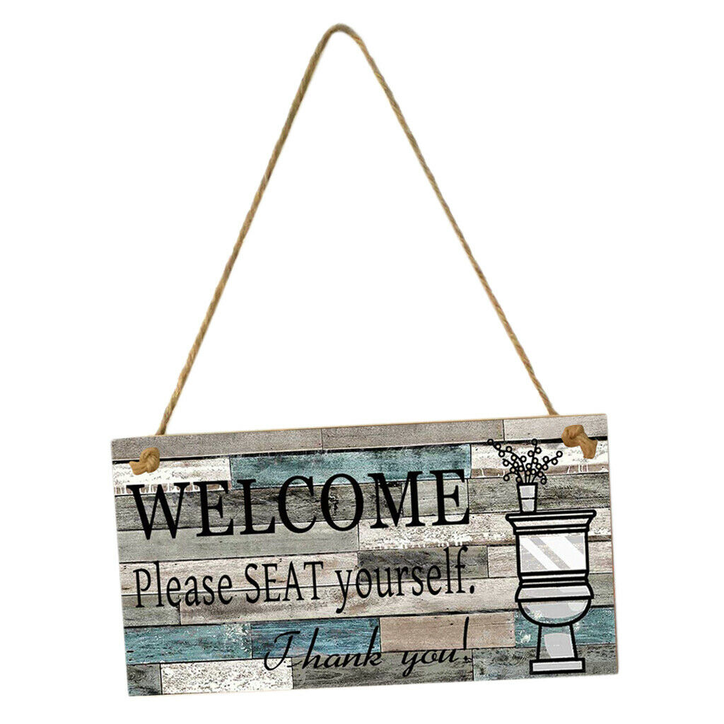 Wood Sign Wall Hanging Welcome Sign Please Seat Yourself Wall Art Decoration