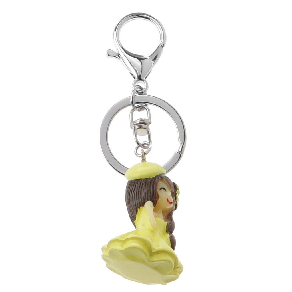 Little Charming Girl Pendant Keychain Keyfob Women Fashion Accs Charms Gift