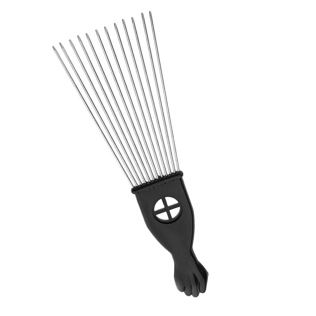 2 Pieces Stainless Steel Anti-Static Hair Cutting Comb Brush Hairdressing