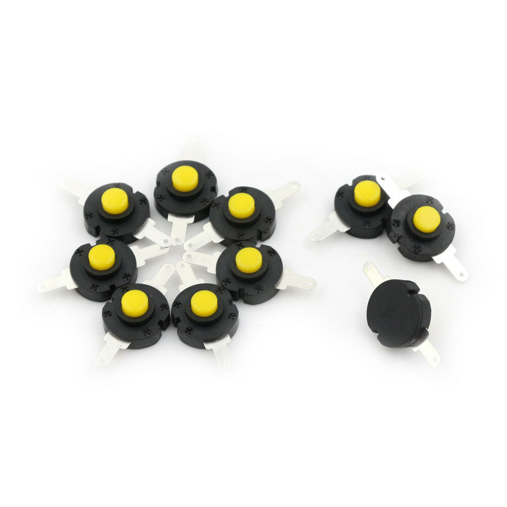 10pcs Flashlight Switches DC 12V 0.5A Self-locking Micro Push Button Switch DEAU