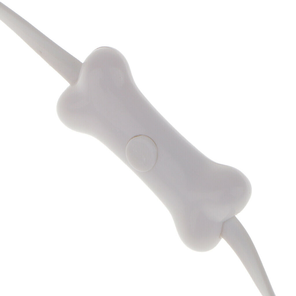 Cute Cartoon in-ear 3.5mm Wired Headphone Earphone with Mic for Phone White