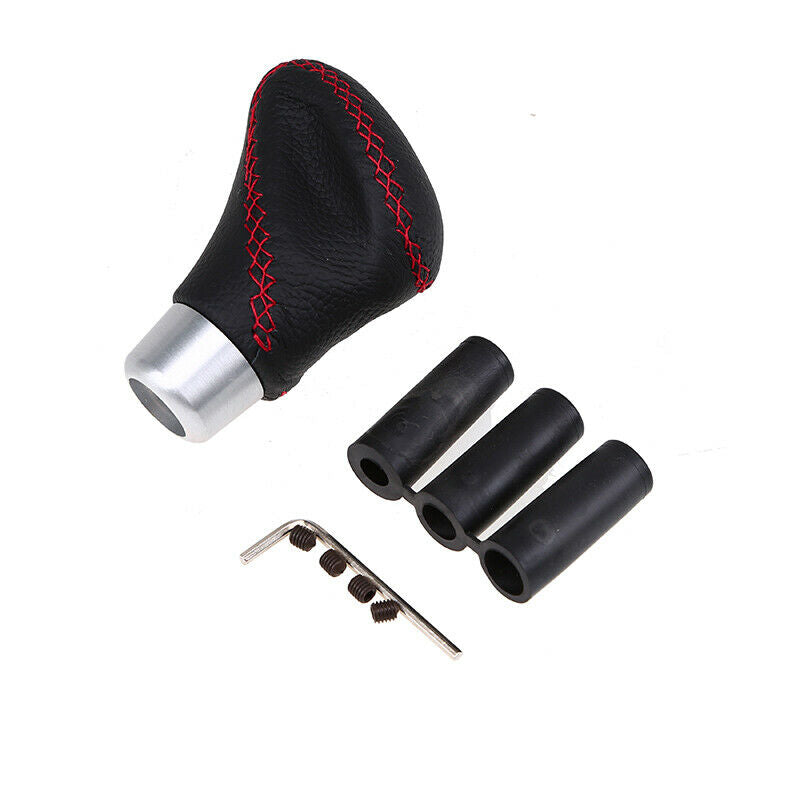 Car Gear Knob Shifter Black Leather Manual Shifter Handle Universal Fit most Car