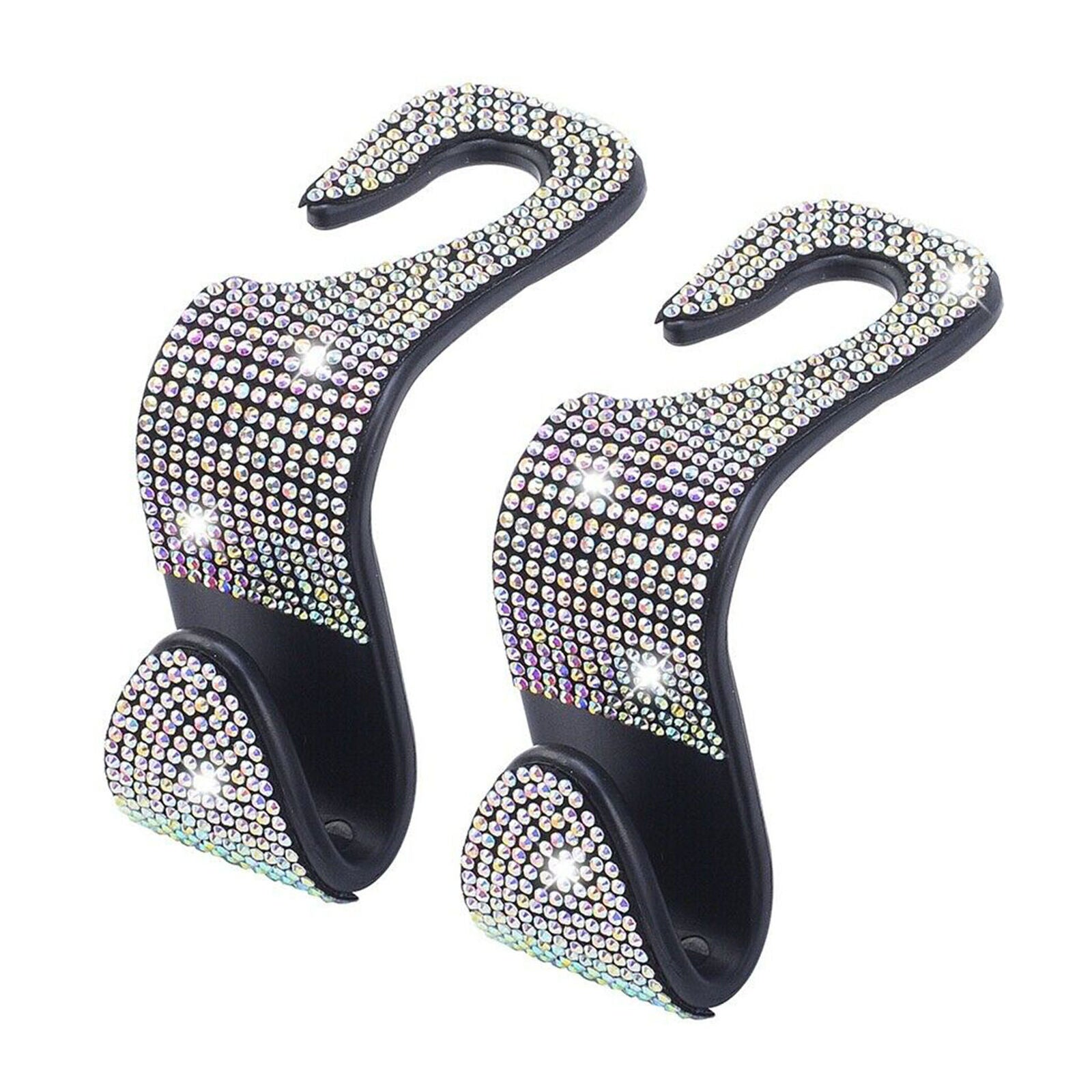 Shiny Crystal Car Seat Headrest Hook Backseat Hanger Bag Cloth Hanging Holder X1