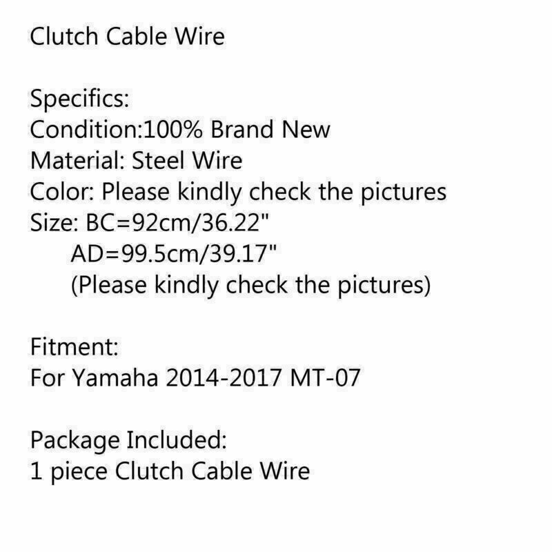 MotorBike Motorcycle Wire Steel Clutch Cable For Yamaha 2014-2017 MT-07 YE P