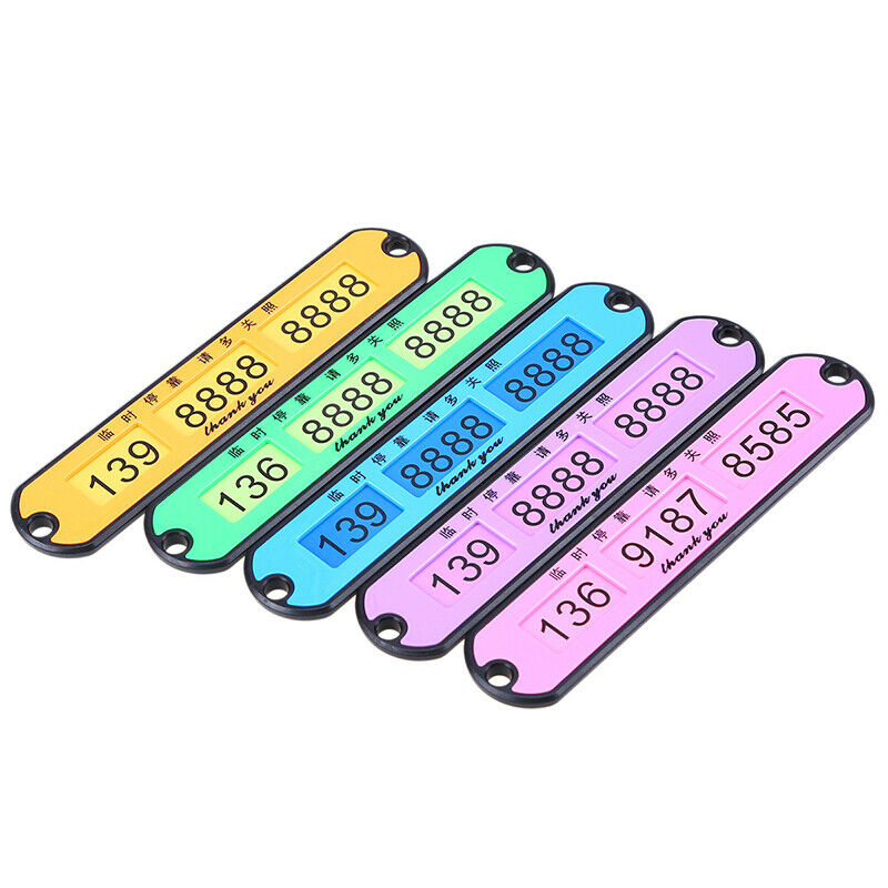 Sucker Parking Phone Number Notice Plate Car Temporary Stop Accessories Purple