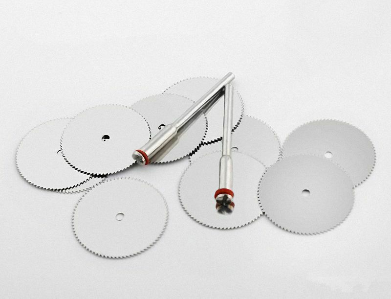 10 Pcs  OD 22mm, Thickness 0.3mm, 2mm Bore Saw Cutting Blade + 1PC Shank 3mm[M1]