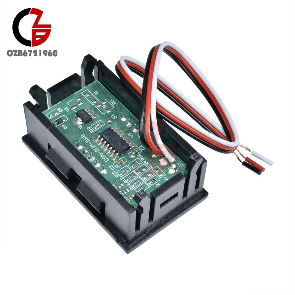 Three Wires Mini Red LED Display Panel Meter Digital Voltmeter DC 0V to 99.9V