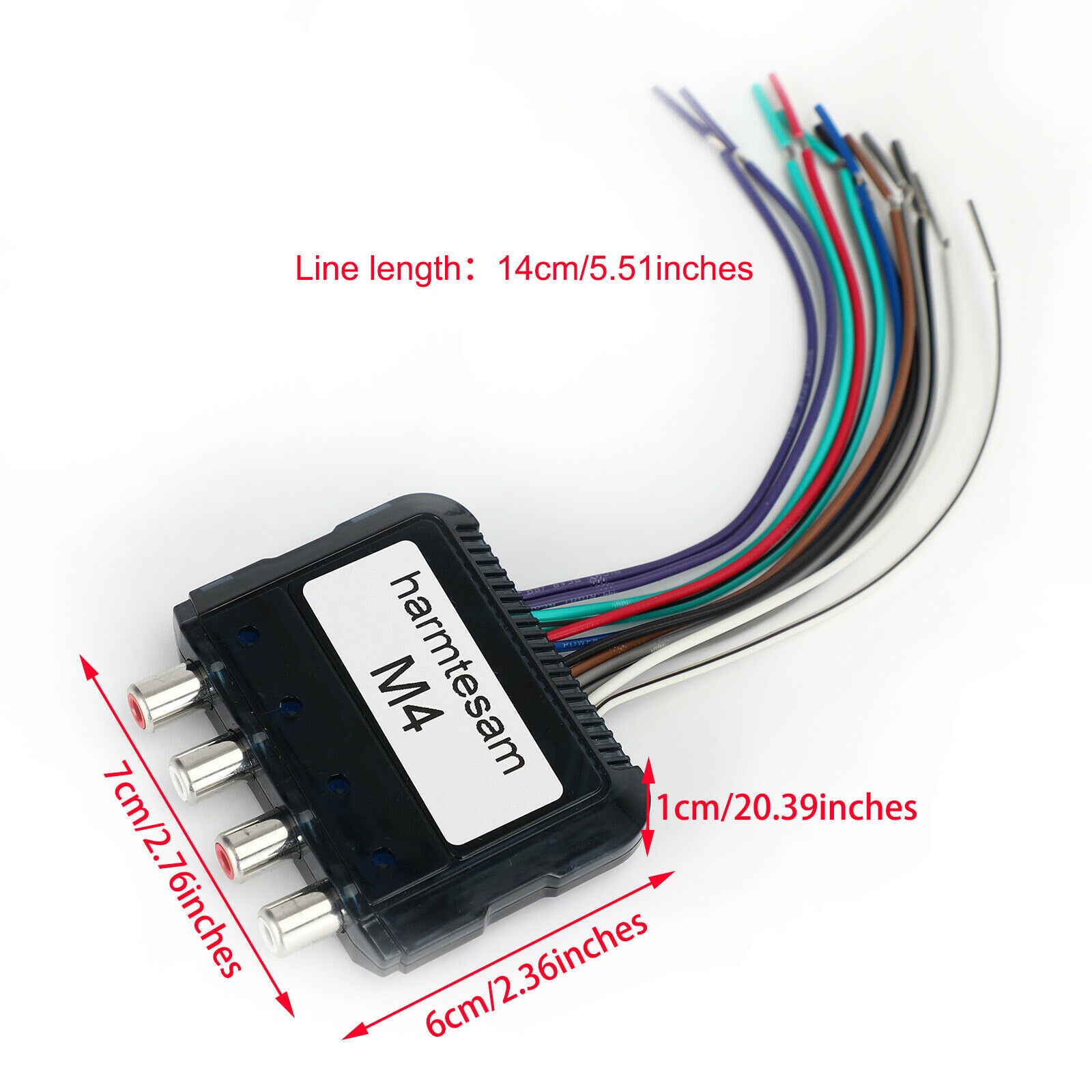 Car Stereo Subwoofer 4 Channel High To Low Audio Converter With Control Wire CN