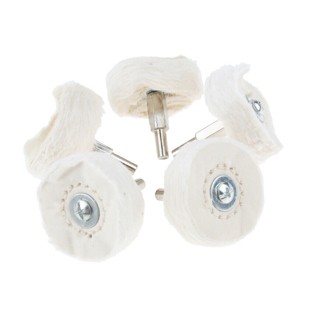 5 Pieces Polishing Buffing Cloth Wheels Mops on Electric Grinders 50mm