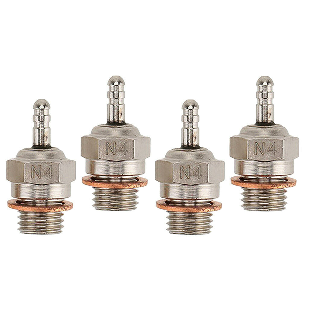 4 Piece 70117 N4 Glow Plug #4 Spark Universal for HSP RC Car Truck Accs