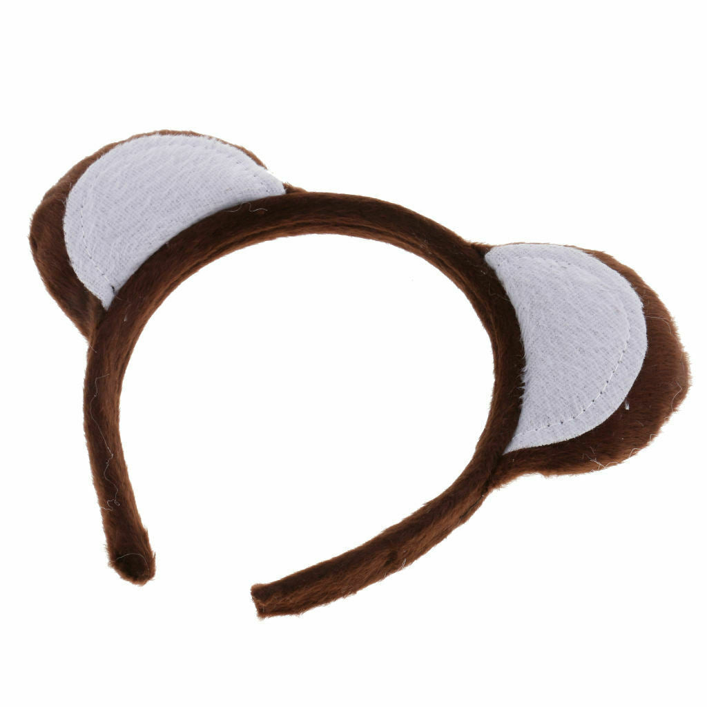 5pcs Lovely Monkey Ears Headwear Bow Tail Tutu Skirt Set Fancy Dress Up