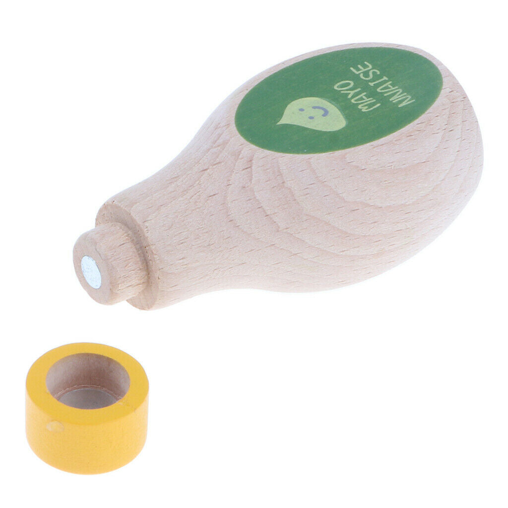 Condiments Tomato Ketchup Mayonnaise Bottle Wooden Pretend Toys