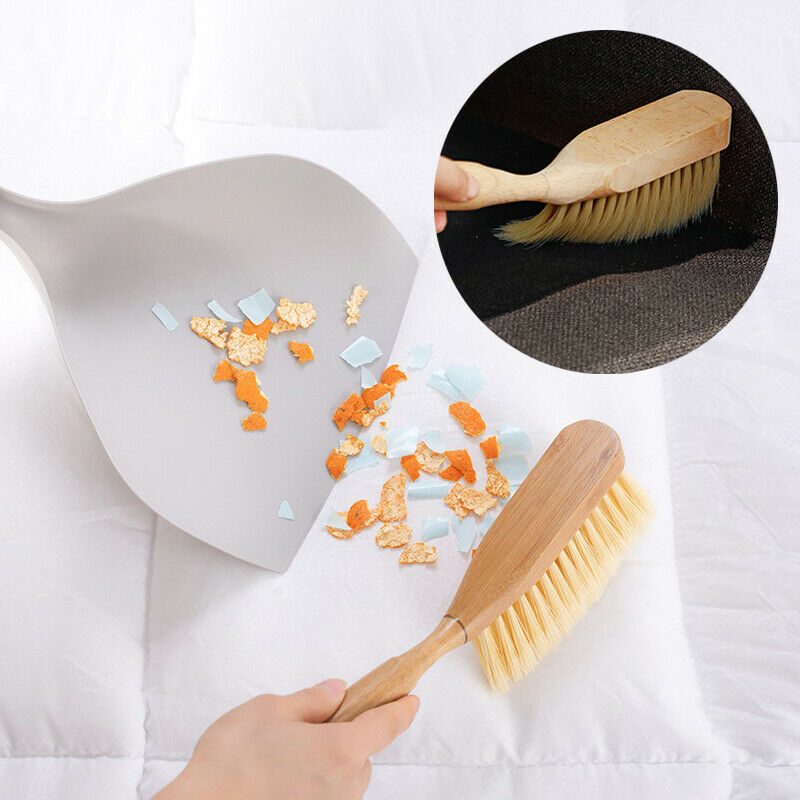 Desktop cleaning kit mini bamboo dustpan combo set household garbage shovel