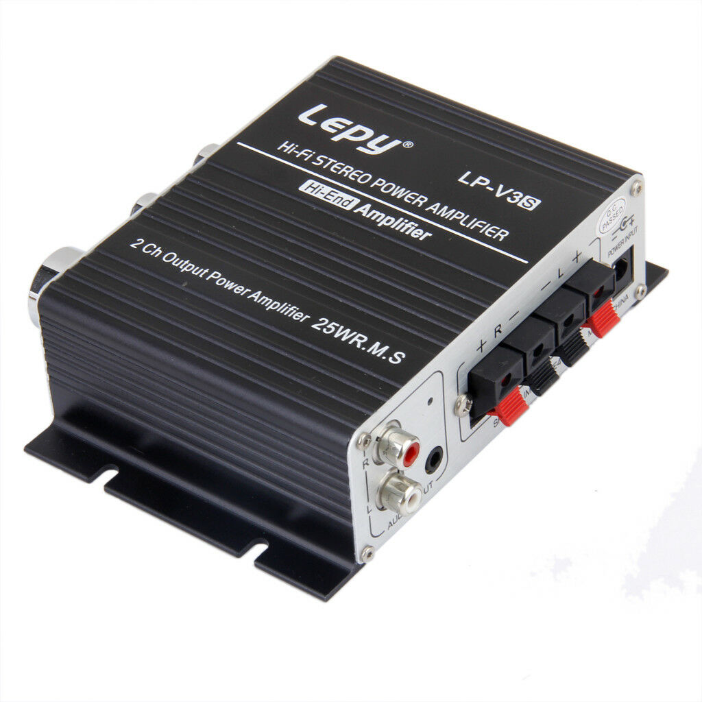 180W 12V Mini Hi-Fi Amplifier Radio MP3 Stereo for Car Motorcycle Home Black