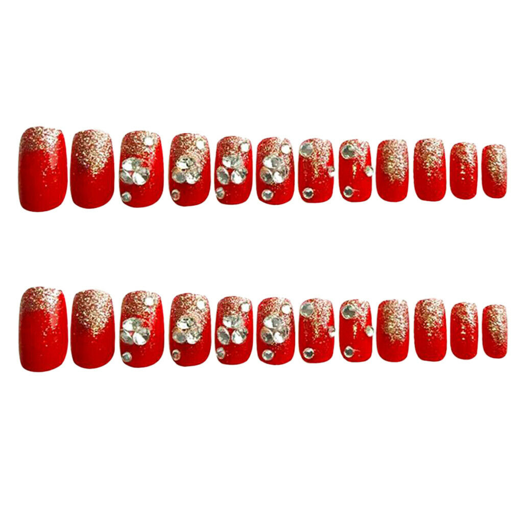 24 Pieces x Acrylic Full Cover Ballerina Artificial False Nails Tips,  Long