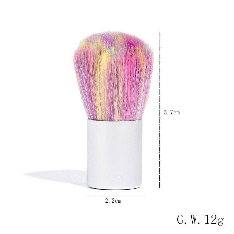Nail Cleaning Brush Rainbow Soft Dust Remover Manicure Pedicure Care Tool Pink