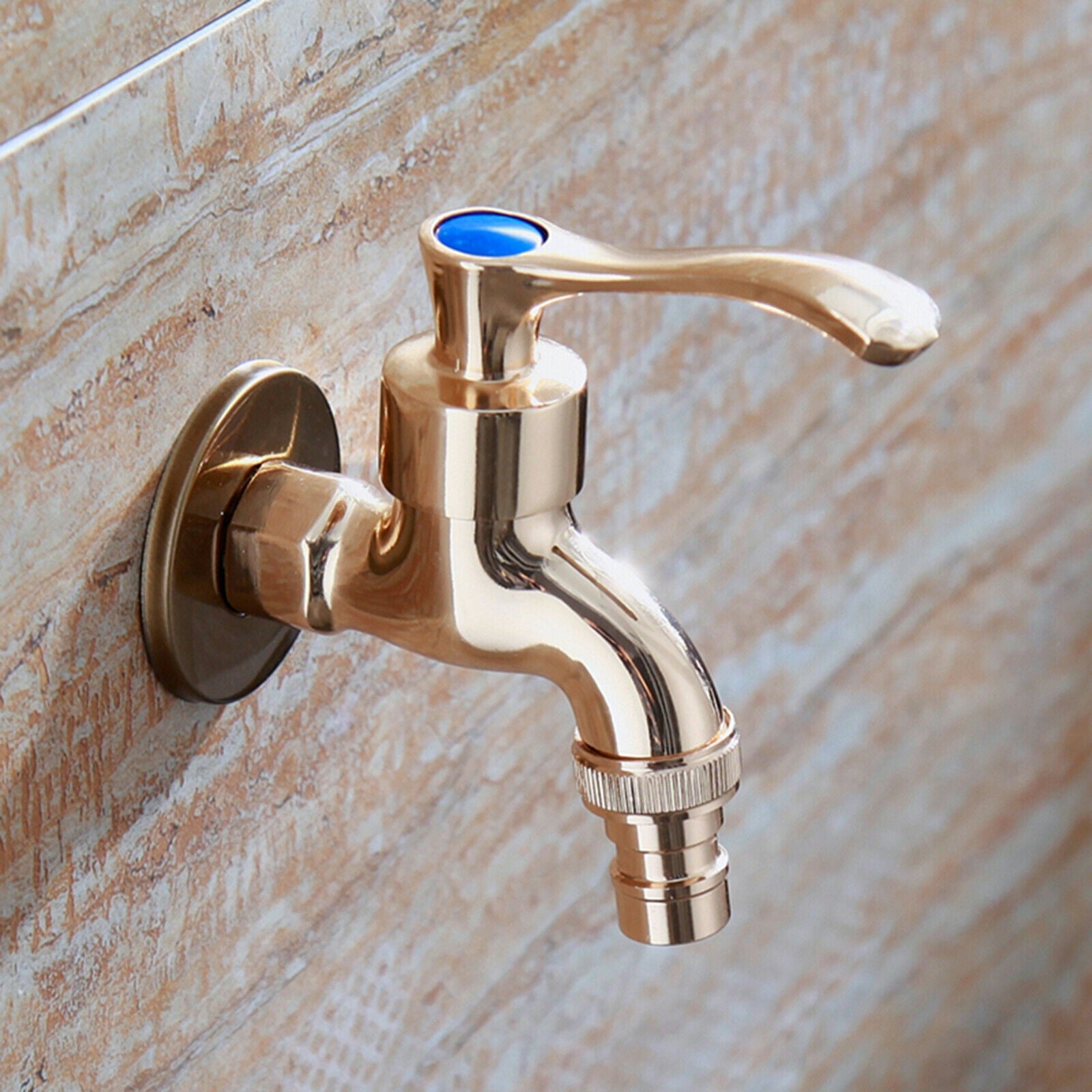 Water Tap Indoor Outdoor Faucet Garden Bibcock for Bathroom Titanium