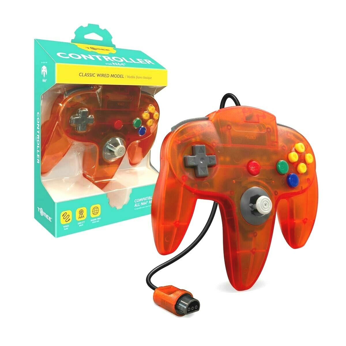 New FIRE ORANGE Controller for Nintendo 64 - Joypad Gamepad for N64