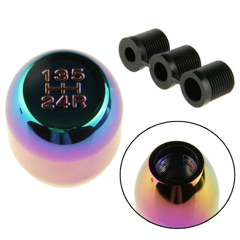 Manual Car Vehicle Gear Shift Knob Shifter Stick Lever Colorful Oval Aluminum
