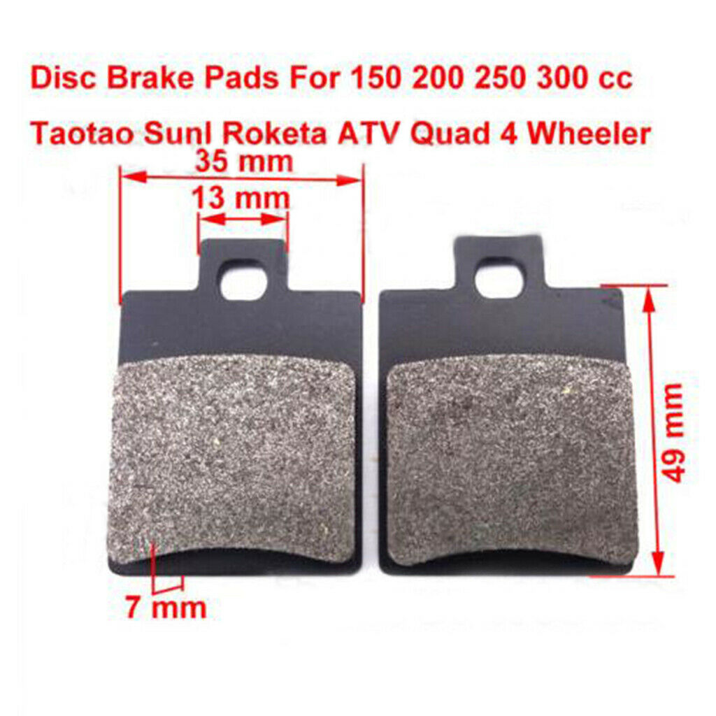2X Set of 2 brake pads for 110ccm 125ccm 150ccm 200ccm 250ccm ATV Quad