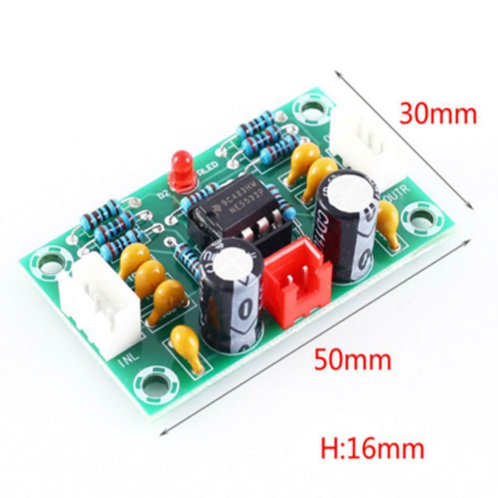 NE5532 OP AMP Preamp Pre-amplifier Module 2CH DC 12-30V Stereo Wide Voltage