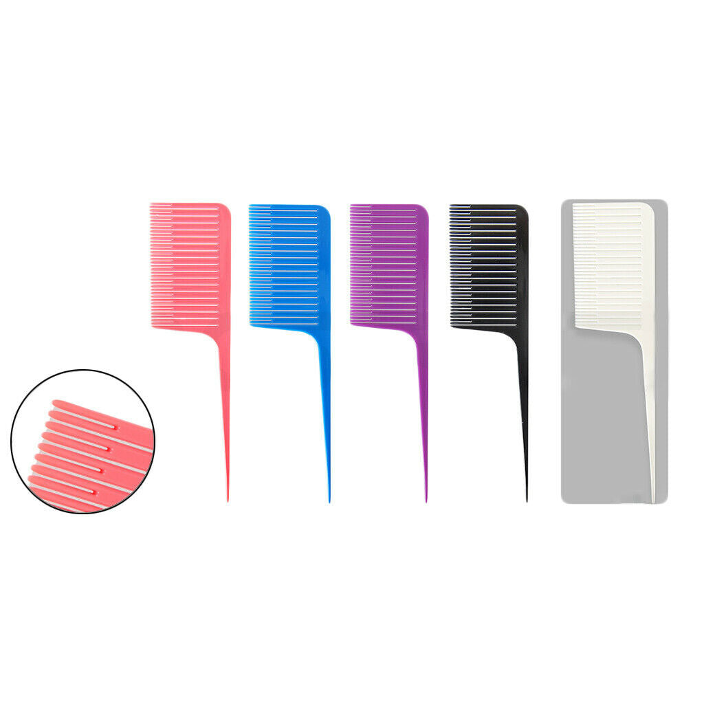 3 Pieces Plastic Sectioning Weave Highlighting Foiling Hair Comb Dyeing