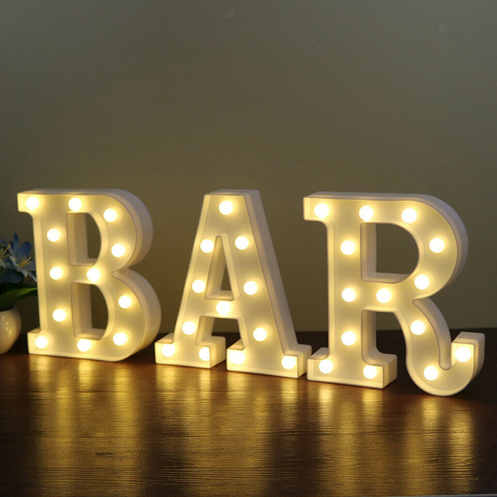 3x Creative Alphabet Light Romantic Night Light Letter Light Standing Desk