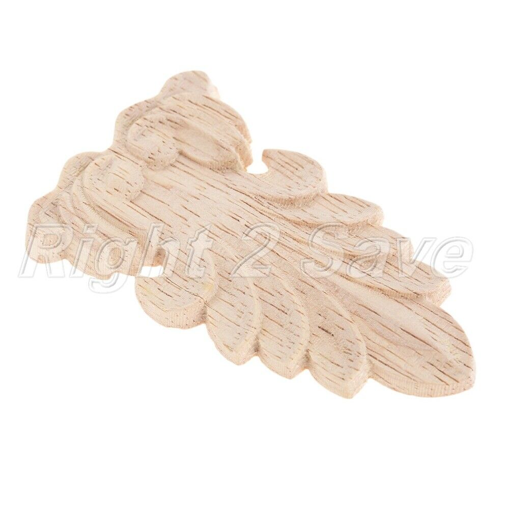 Woodcarving Corner Onlay Applique Unpainted Cabinet Furniture Decoration 1pc New