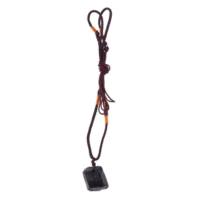Natural crystal stone pillar black tourmaline rough tourmaline pendant ne.l8