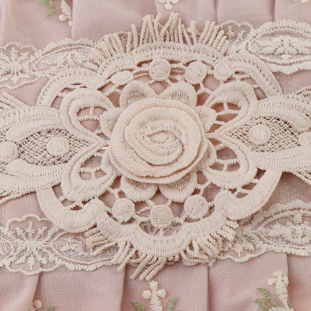 Lace Napkin Towel Paper Tissue Pocket Box Cover Storage Bag   Pink
