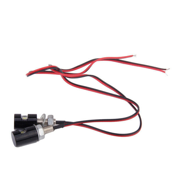 2xWaterproof 12V LED SMD Motorcycle Car License Plate Stud Screw Lamp Light