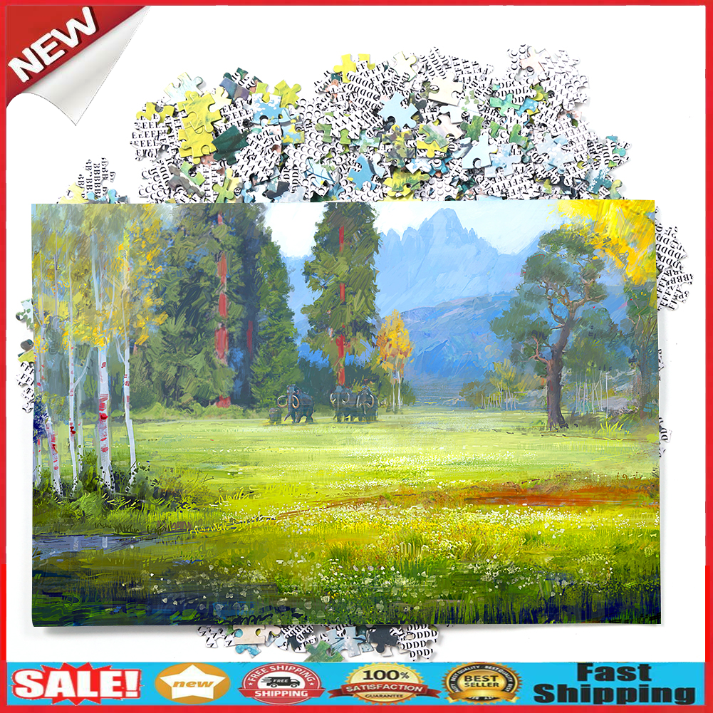 1000pcs DIY Green Lawn Puzzle Educational Learning Jigsaw Assembling Toys @