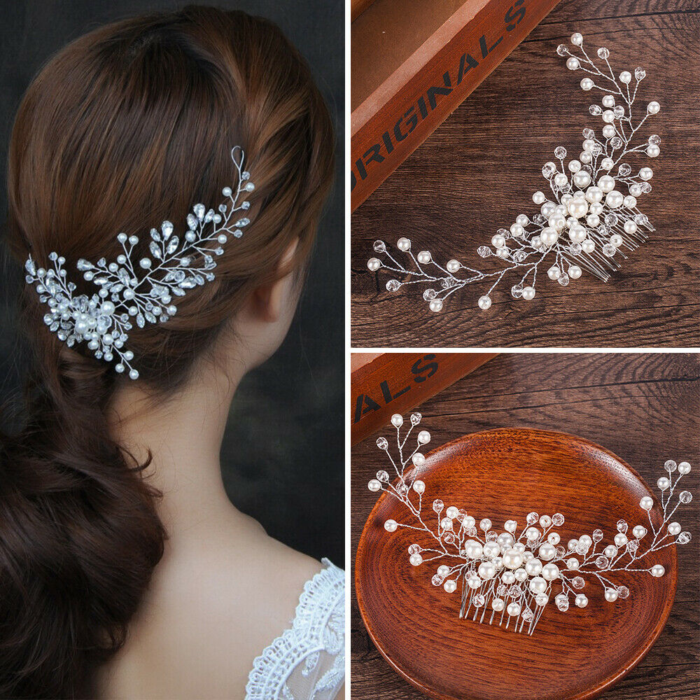 Bridal Wedding Crystal Rhinestone Flower Hair Clip Comb Pin Headband Diamante CH