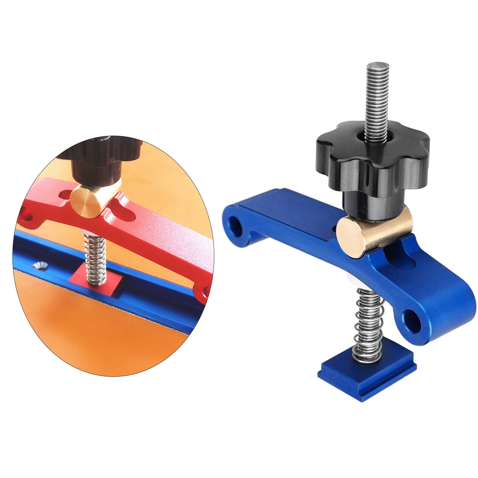 Useful Metal Quick Acting Hold Down Clamp for T-Slot T-Track Woodworking