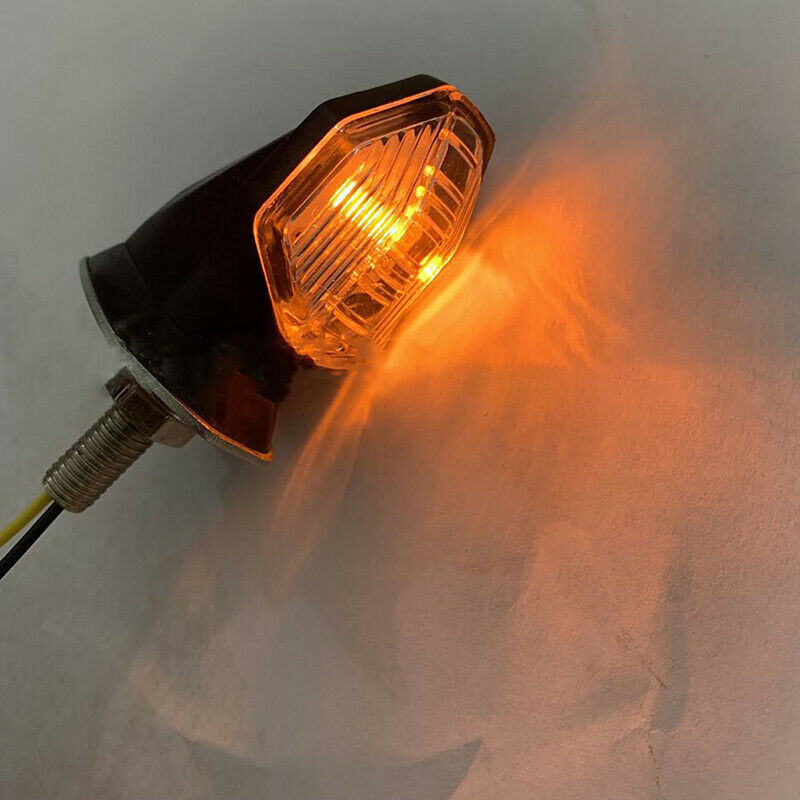 2x Universal Motorcycle 1LED Amber Turn Bike Signal Indicators Blinker Li.l8