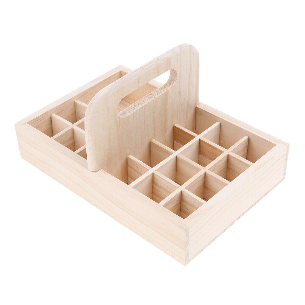 21Slot Wood Essential Oil Displaying Storage Organizer Rack Hold 15ml Bottle