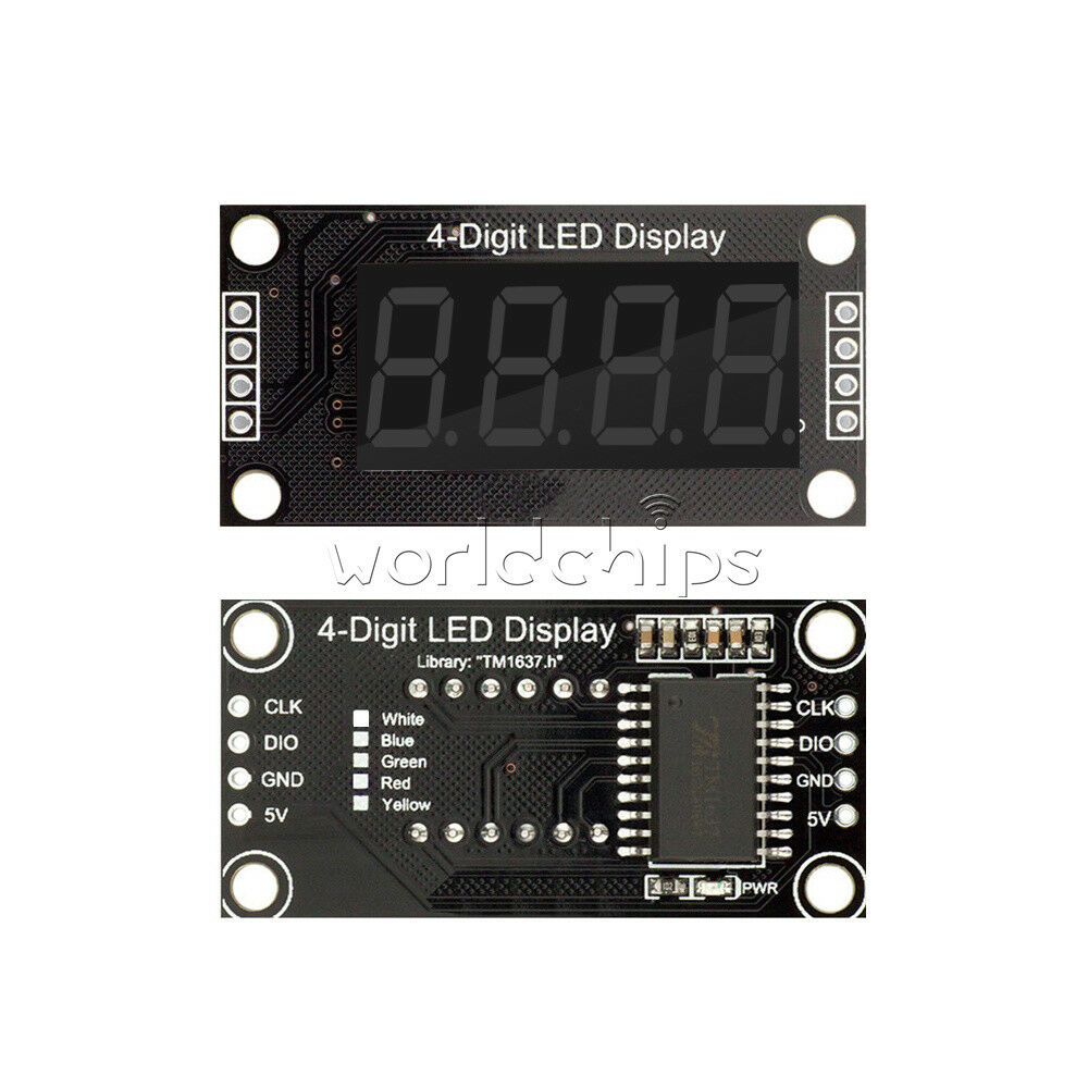 Blue 0.36" TM1637 7-Segment 4-digit Digital Tube LED Display Module For Arduino