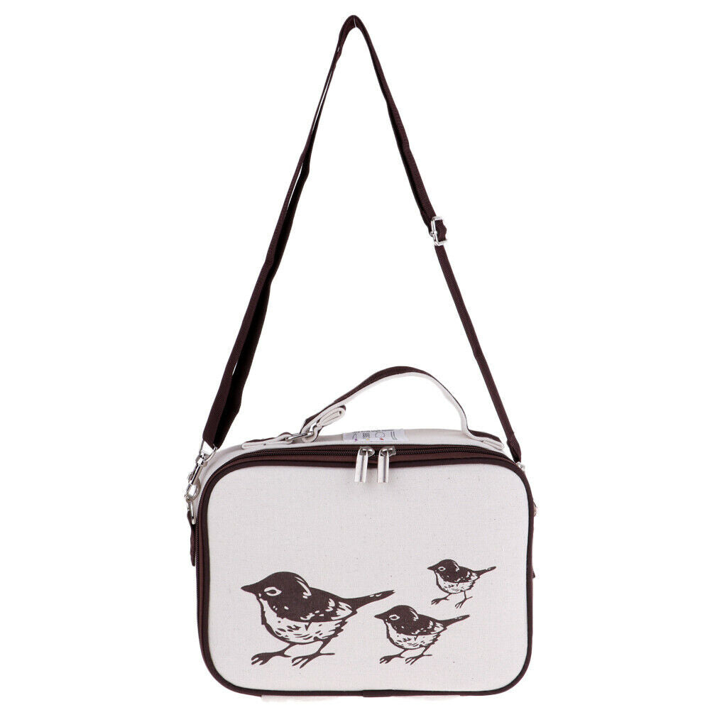 Portable Insulated Thermal Cooler Bento Lunch Box Tote Picnic Storage Bag Bird