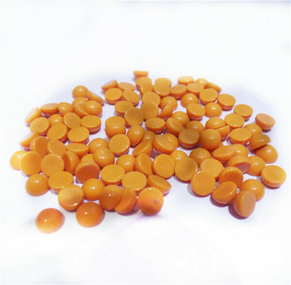 100Pcs 4x2mm Yellow Malay Jade Round Cab Cabochon for DIY Jewelry Making HH8445