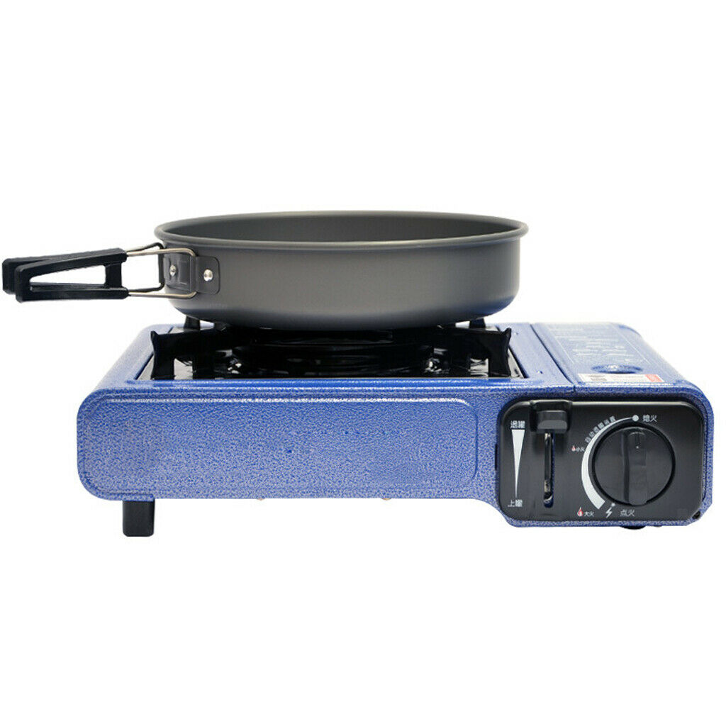 Outdoor Picnic Frying Pan Portable Backpacking Camping Pot Cooking Tool 22cm