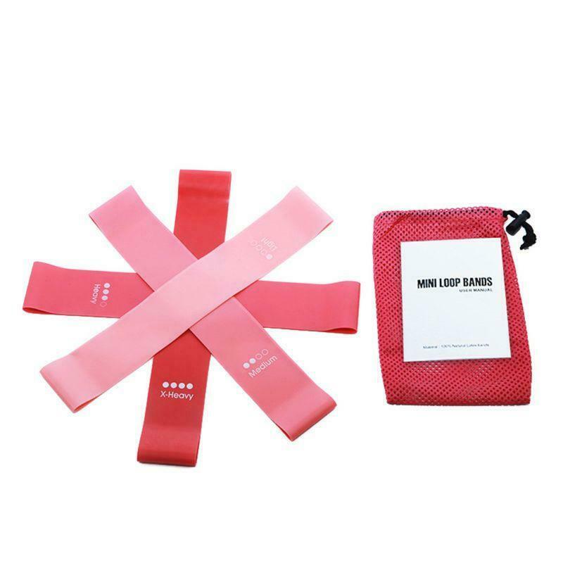 4pcs/set Mini Loop Band Fitness Elastic Band Resistance Band for Yoga Workout