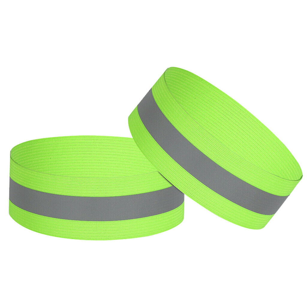 High Visibility Reflective Night Running Walking Elastic Strap Wristbands Ankle
