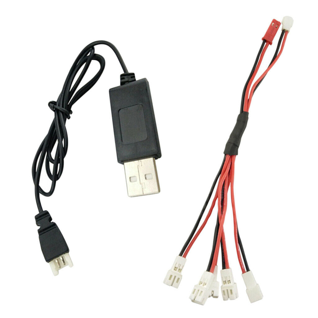 Li po battery 2 to 5 charging cables and USB 2.0 charging cable for RC Wltoys