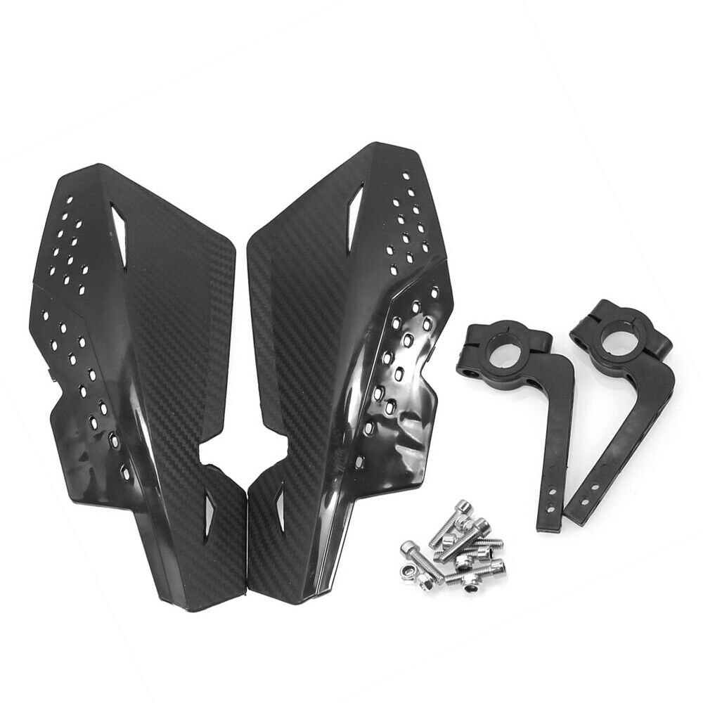 Carbon Fiber Look Motorcycle Hand Guards Handguard Protector 7/8 " Universal 2x
