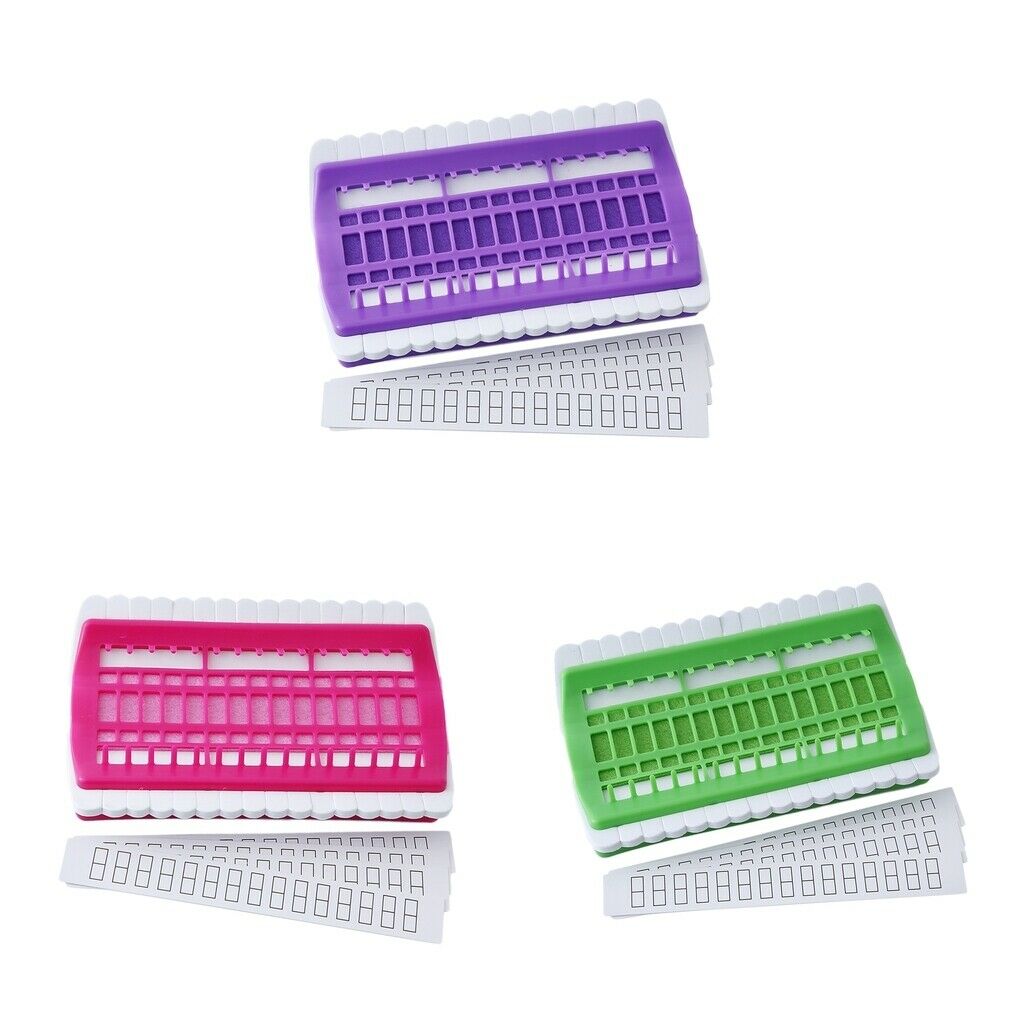 2 Pcs Yarn Floss Organizer Dedicated Tool PU Needle Pins Holder (Purple)
