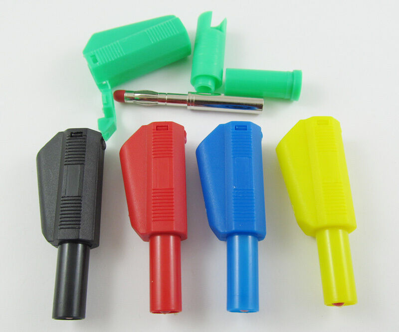 5pcs High Quality Full Seal Insulated Stackable 4mm Banana Plug Female 5 Colors